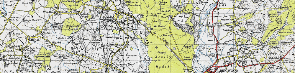 Old map of Ebblake in 1940