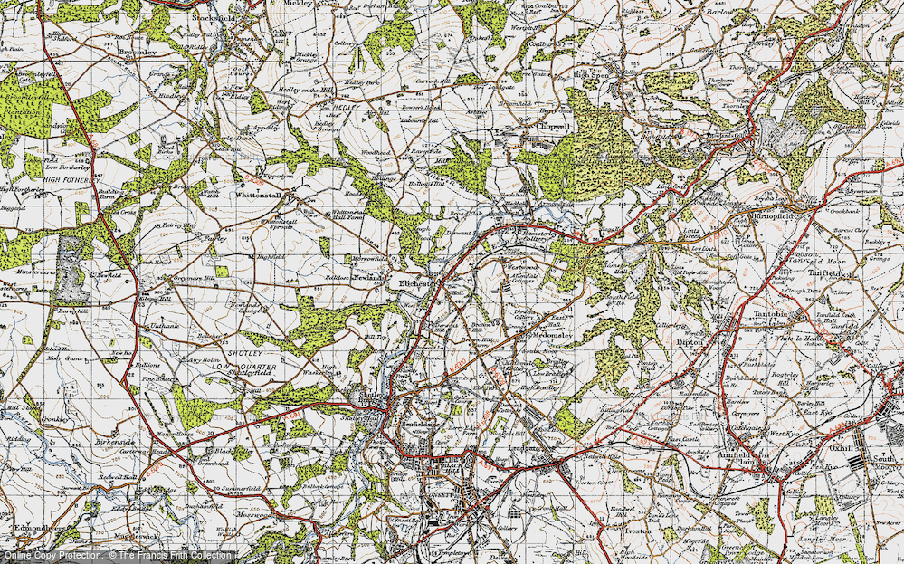 Old Map of Ebchester, 1947 in 1947