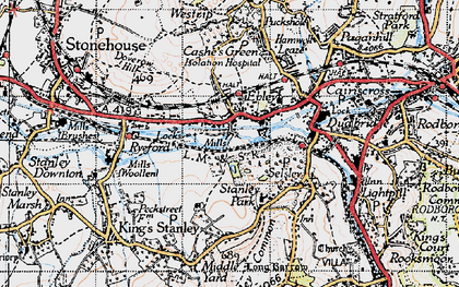Old map of Ebley in 1946