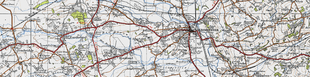 Old map of Ebnall in 1947