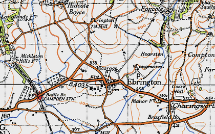 Old map of Ebrington in 1946