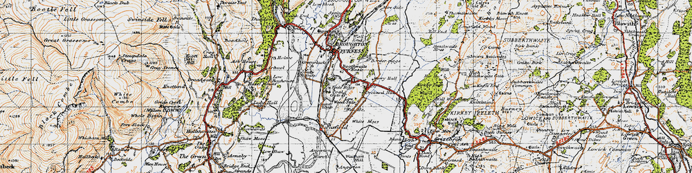 Old map of Boothwaite Nook in 1947