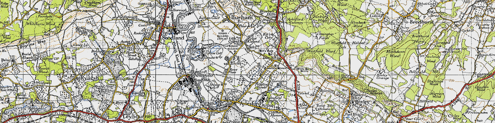 Old map of Eccles in 1946