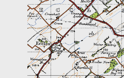 Old map of Brae Dunstan in 1947