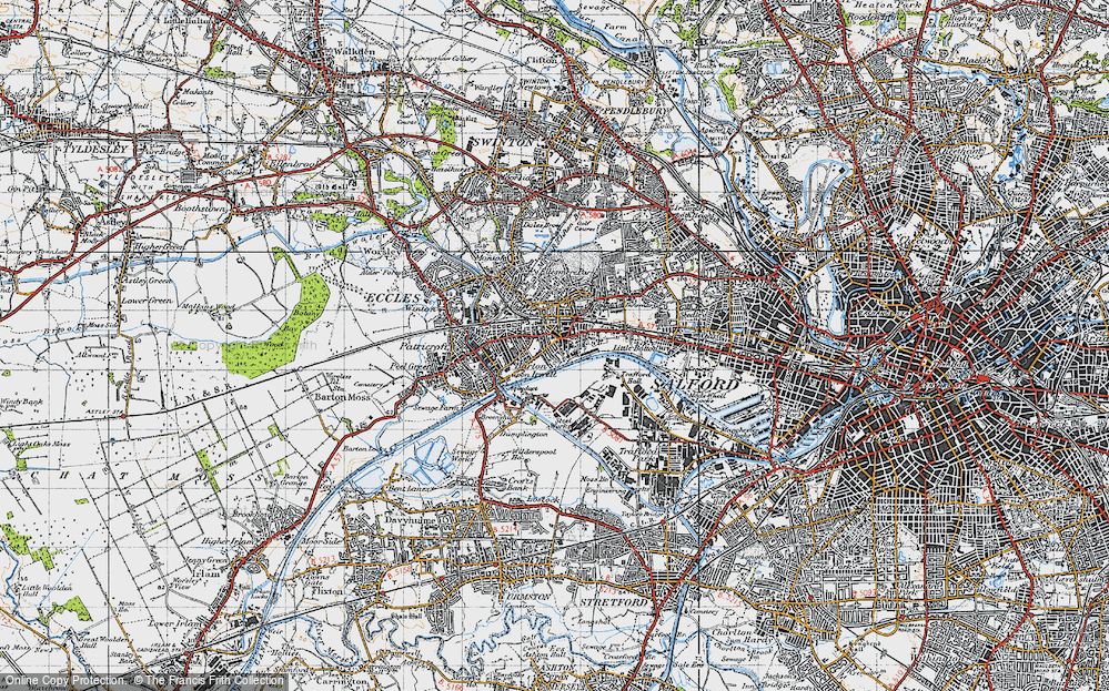 Old Map of Eccles, 1947 in 1947