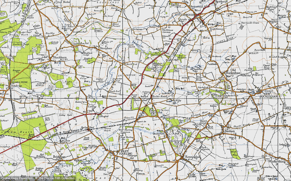 Old Map of Eccles Road, 1946 in 1946