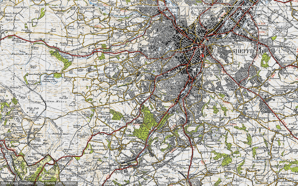 Old Map of Ecclesall, 1947 in 1947