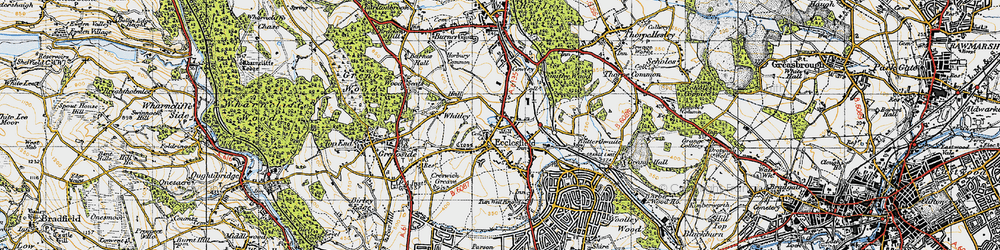 Old map of Ecclesfield in 1947