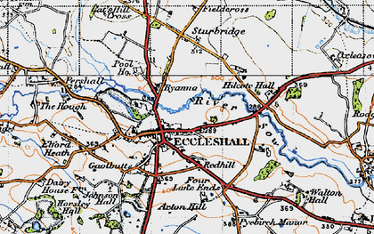 Old map of Eccleshall in 1946