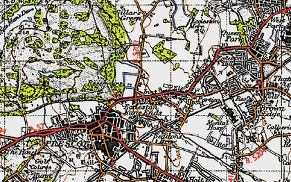 Old map of Eccleston Park in 1947