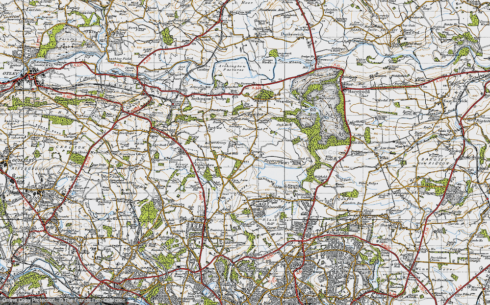 Old Map of Historic Map covering Bank End in 1947