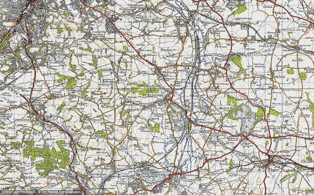 Old Map of Eckington, 1947 in 1947