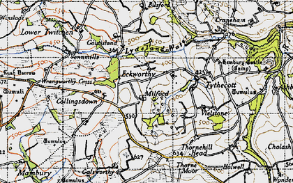 Old map of Eckworthy in 1946