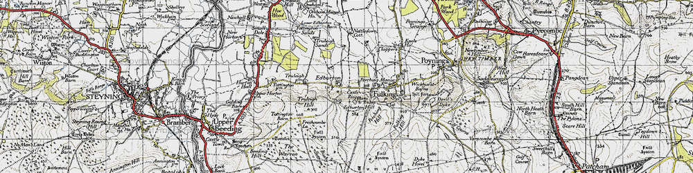 Old map of Edburton in 1940