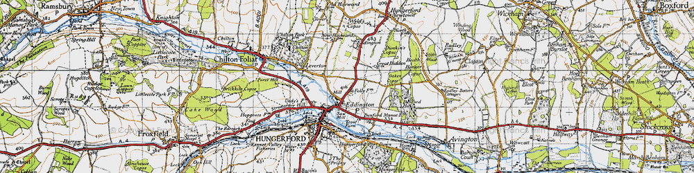 Old map of Eddington in 1945