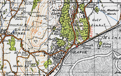 Old map of Blawith Point in 1947
