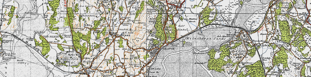 Old map of Blawith Point in 1947