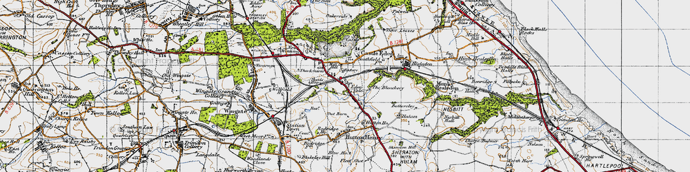 Old map of Bleachery, The in 1947