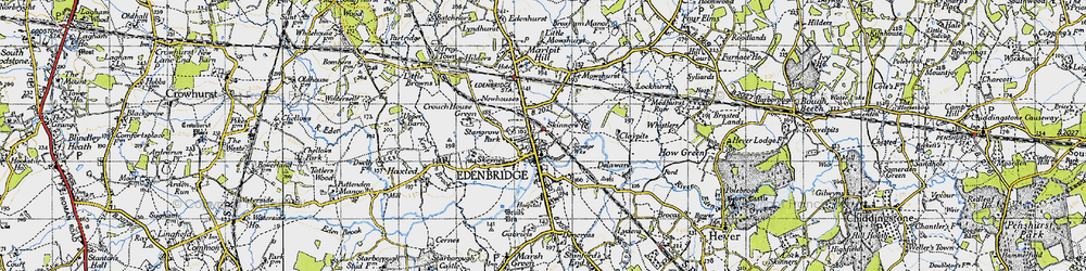 Old map of Edenbridge in 1946