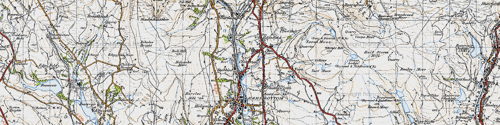 Old map of Edenfield in 1947