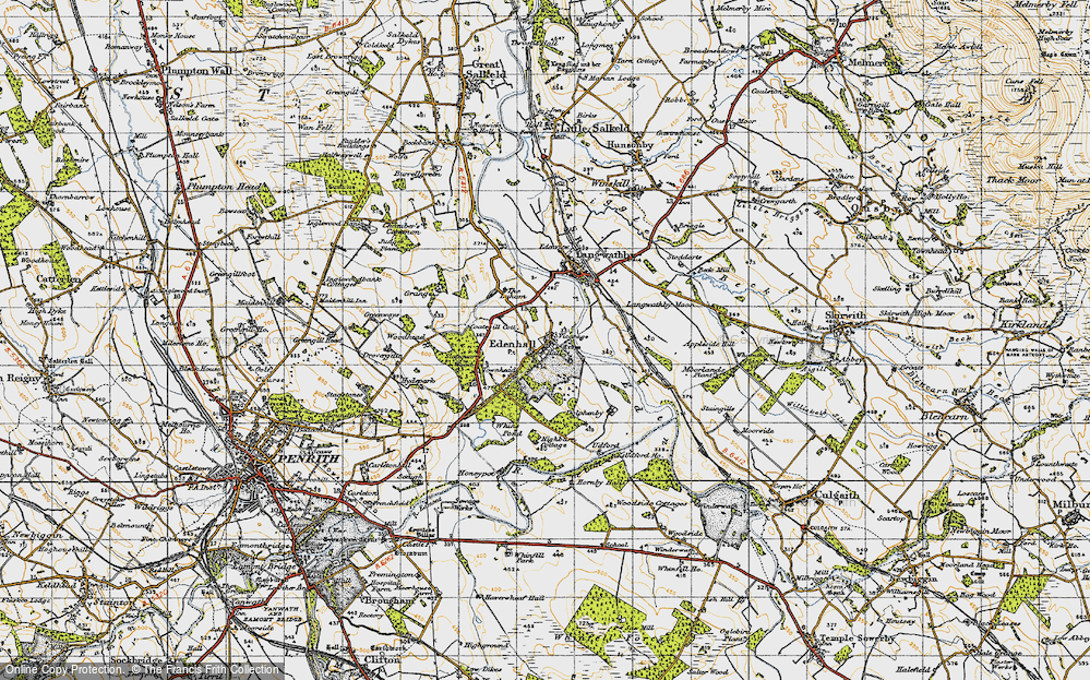 Old Map of Historic Map covering Langwathby Moor in 1947