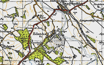 Old map of Edenhall in 1947