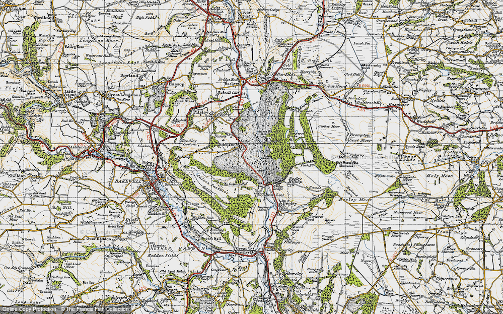 Old Map of Edensor, 1947 in 1947