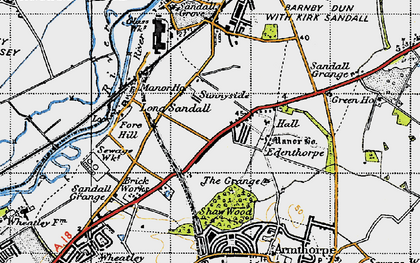 Old map of Edenthorpe in 1947