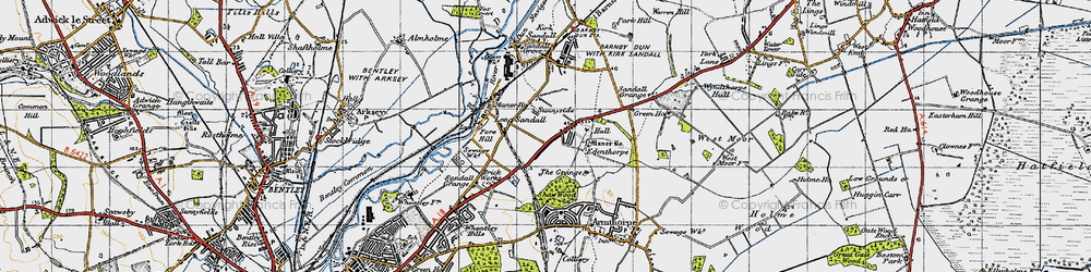 Old map of Edenthorpe in 1947