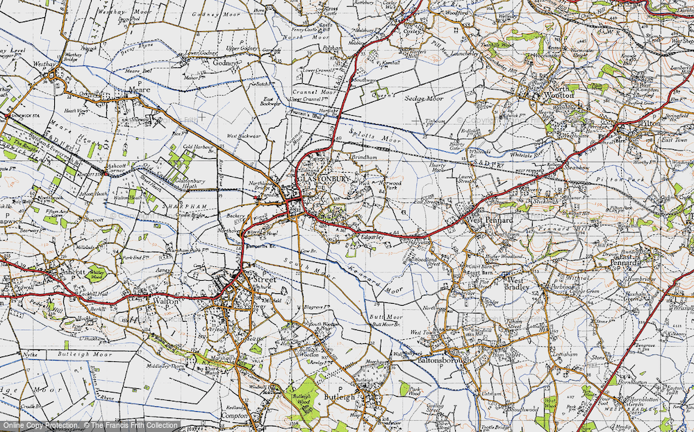 Old Map of Edgarley, 1946 in 1946