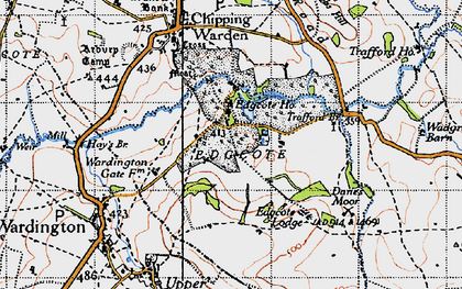 Old map of Edgcote in 1946