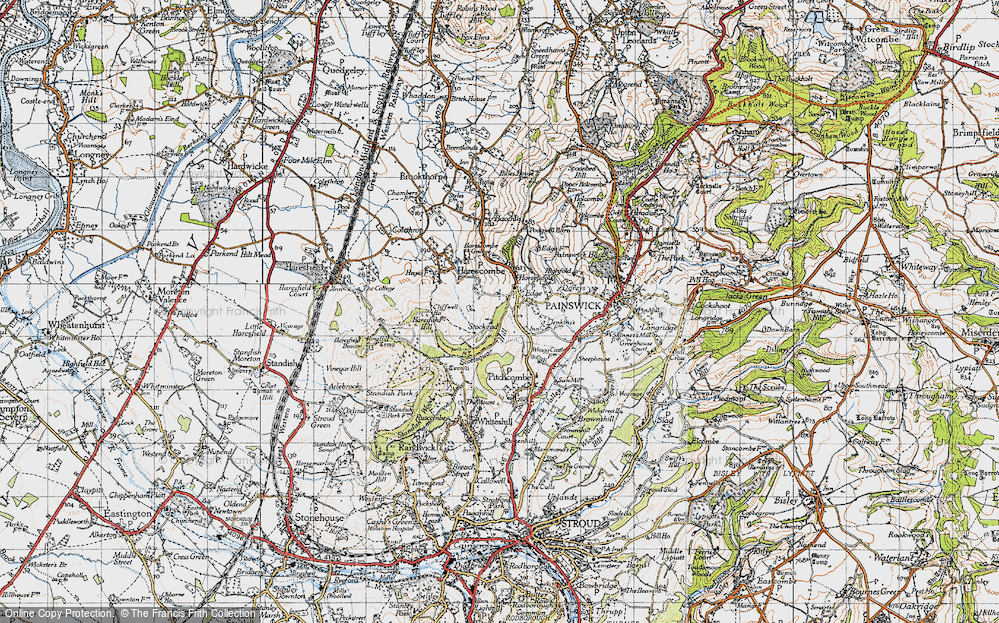 Old Map of Edge, 1946 in 1946