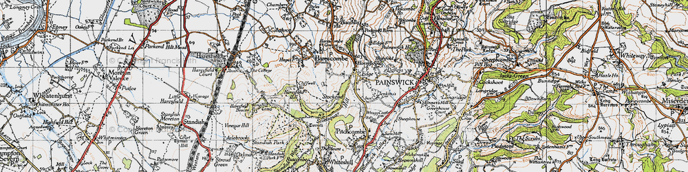 Old map of Edge in 1946