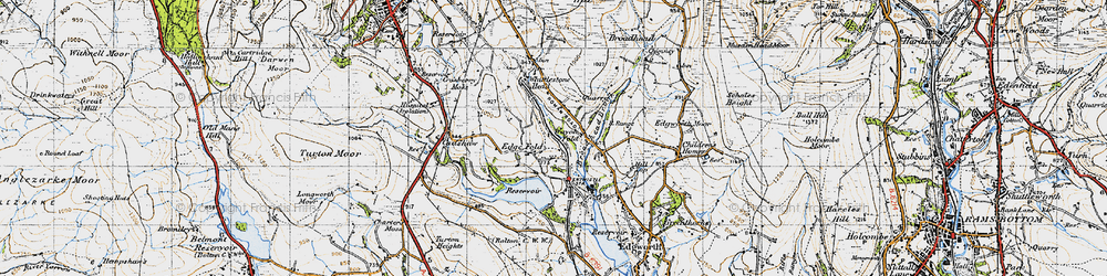 Old map of Broadhead Brook in 1947