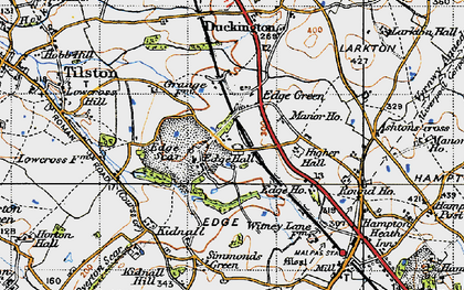 Old map of Edge Hall in 1947