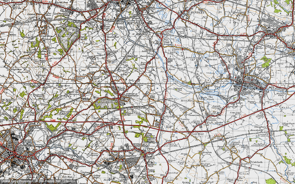 Old Map of Edge Green, 1947 in 1947