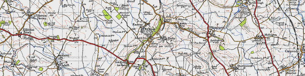 Old map of Westcote Manor in 1946