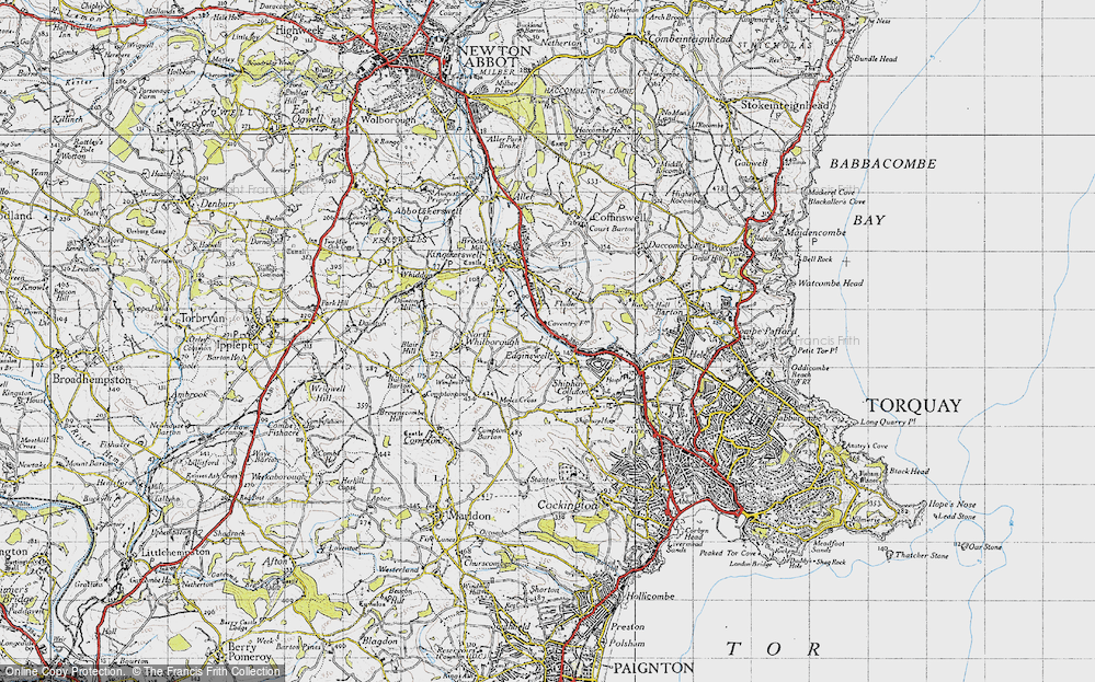 Old Map of Edginswell, 1946 in 1946