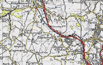 Old map of Edginswell in 1946
