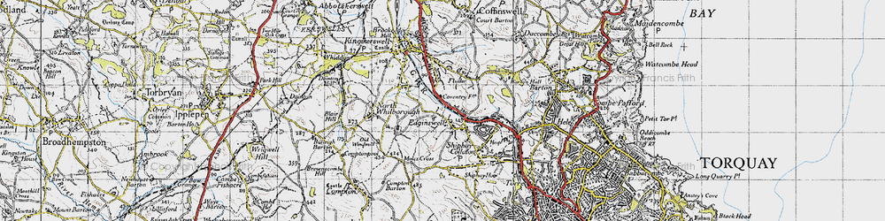 Old map of Edginswell in 1946