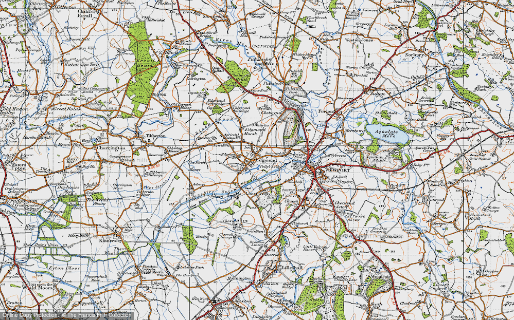 Old Map of Edgmond, 1946 in 1946