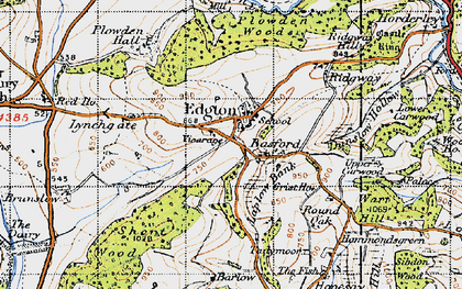 Old map of Edgton in 1947