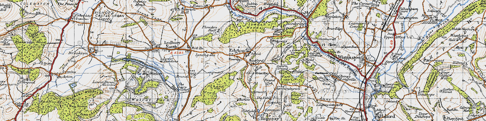 Old map of Edgton in 1947