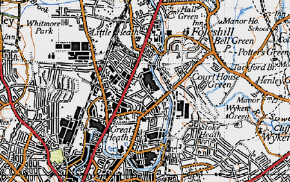 Old map of Edgwick in 1946
