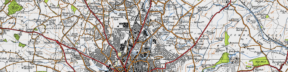 Old map of Edgwick in 1946