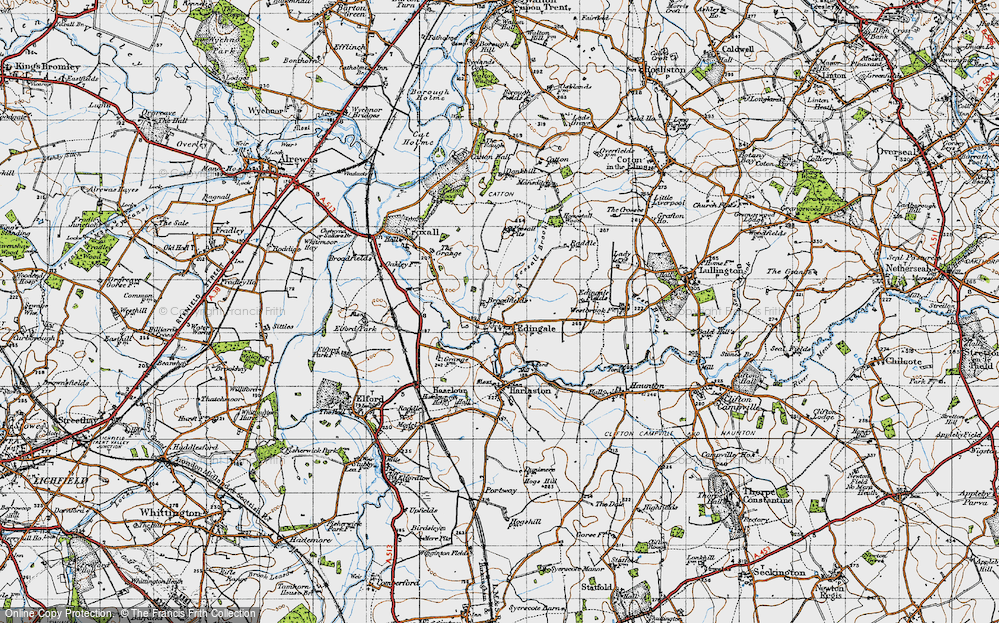 Old Map of Edingale, 1946 in 1946
