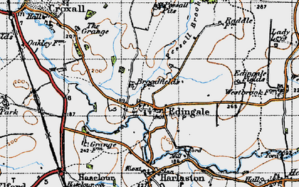 Old map of Edingale in 1946
