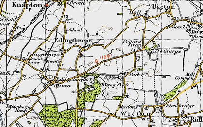 Old map of Edingthorpe in 1945
