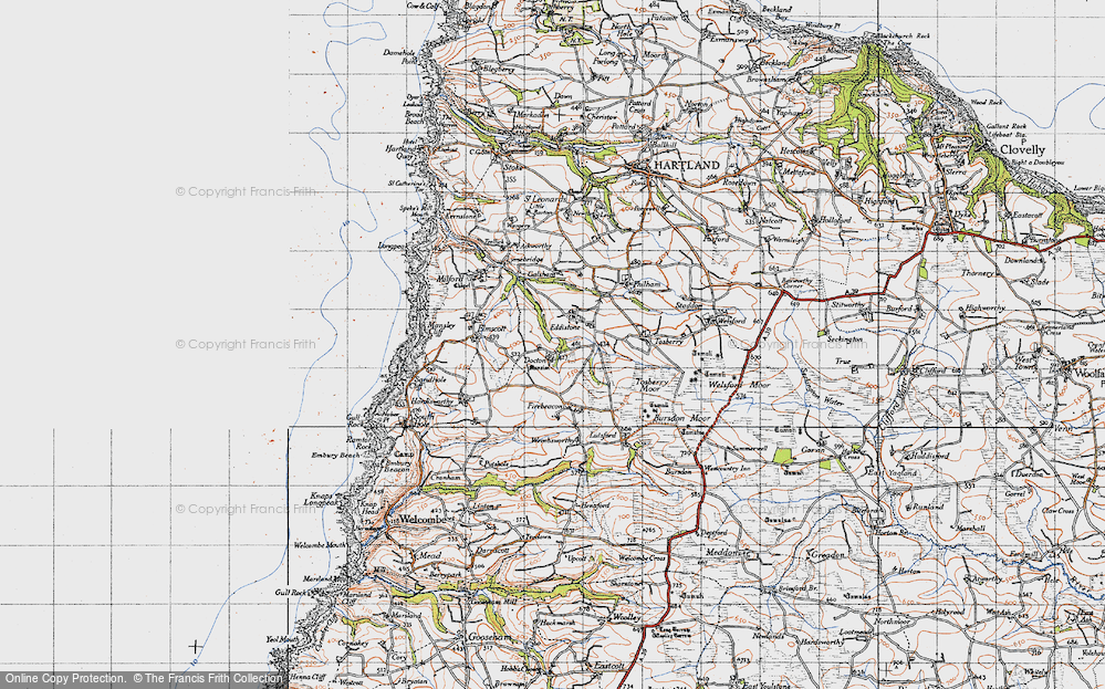 Old Map of Edistone, 1946 in 1946