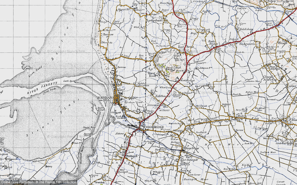 Old Map of Edithmead, 1946 in 1946